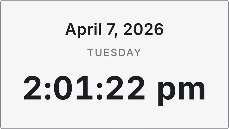Date & Time widget screenshot